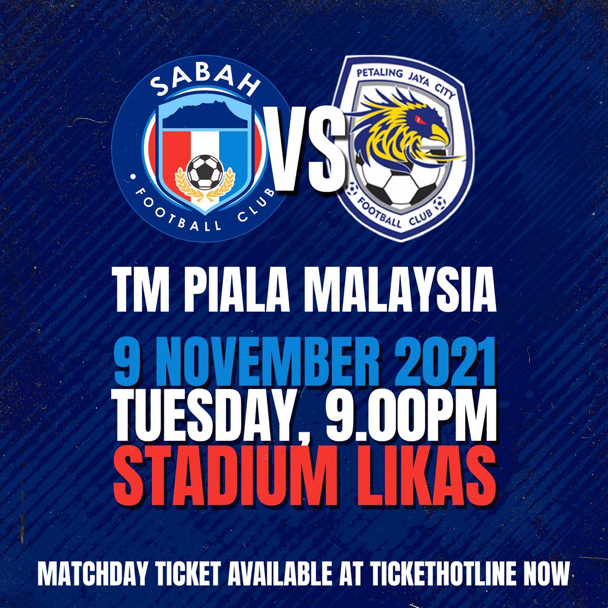 SabahFCofficial's tweet photo. βοΈDo or Die MissionβοΈ
π΄ Sabah memerlukan 3 mata penuh dalam perlawanan menentang PJ City FC untuk layak ke pusingan Suku Akhir Piala Malaysia 2021.
βͺοΈ Tiket perlawanan sudah dijual di https://t.co/8dNTaCxKM3 . Dapatkan tiket anda segera!
#RaduTatapRadu #IniTeamKami https://t.co/FXVu3zz6Pg