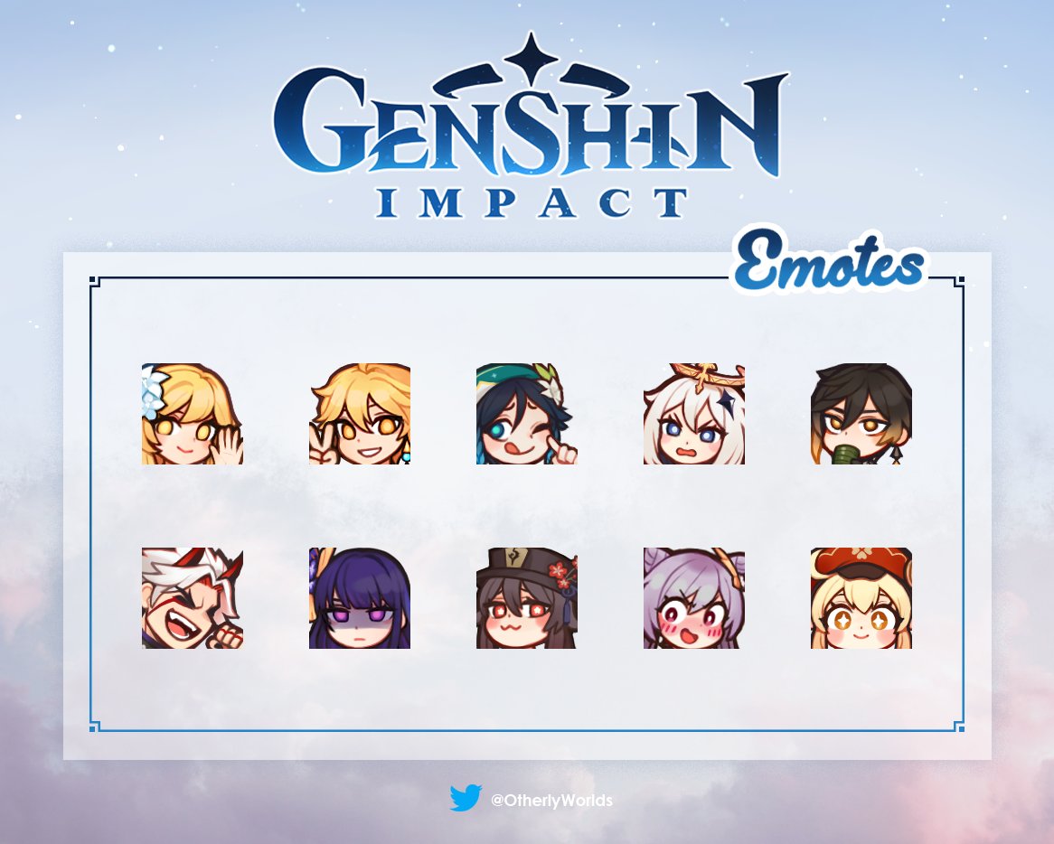 OtherlyWorlds's tweet photo. Genshin emotes
free for personal use
just credit :)
#genshinimpact #原神 #emotes https://t.co/PSupIOHZuP
