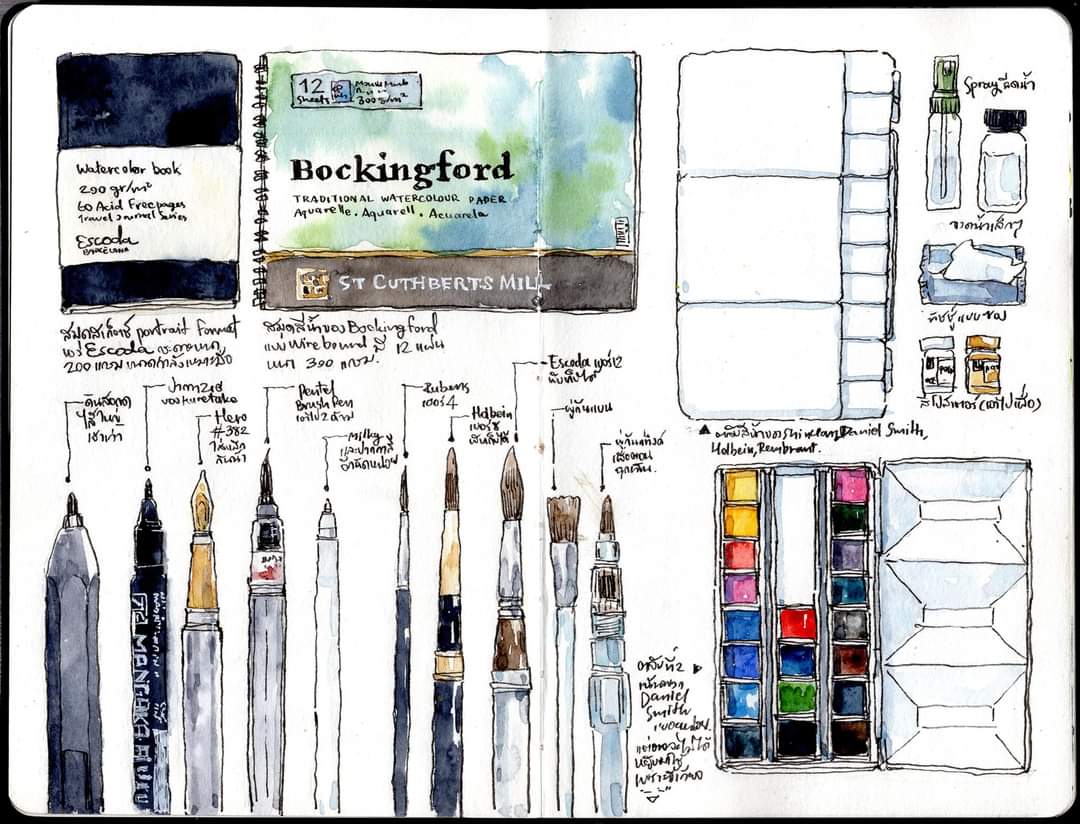 Hello sunday everyone!🌞
Here's my tools for outdoor sketching. What about you?

ได้ข่าวว่าแก๊สลง ใครอยากให้รีพินทิ้งอิโมจิไว้ได้เลยคับๆ✌🏼