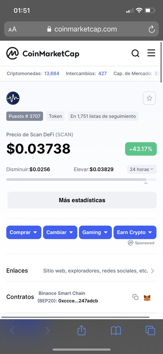 UnTalBoyfriend's tweet photo. @healthy_pockets Buenos días Hugo. @ScanDefi también viene en subida desde hace 3 días 🚀🔝 https://t.co/qNn4cbjnrR