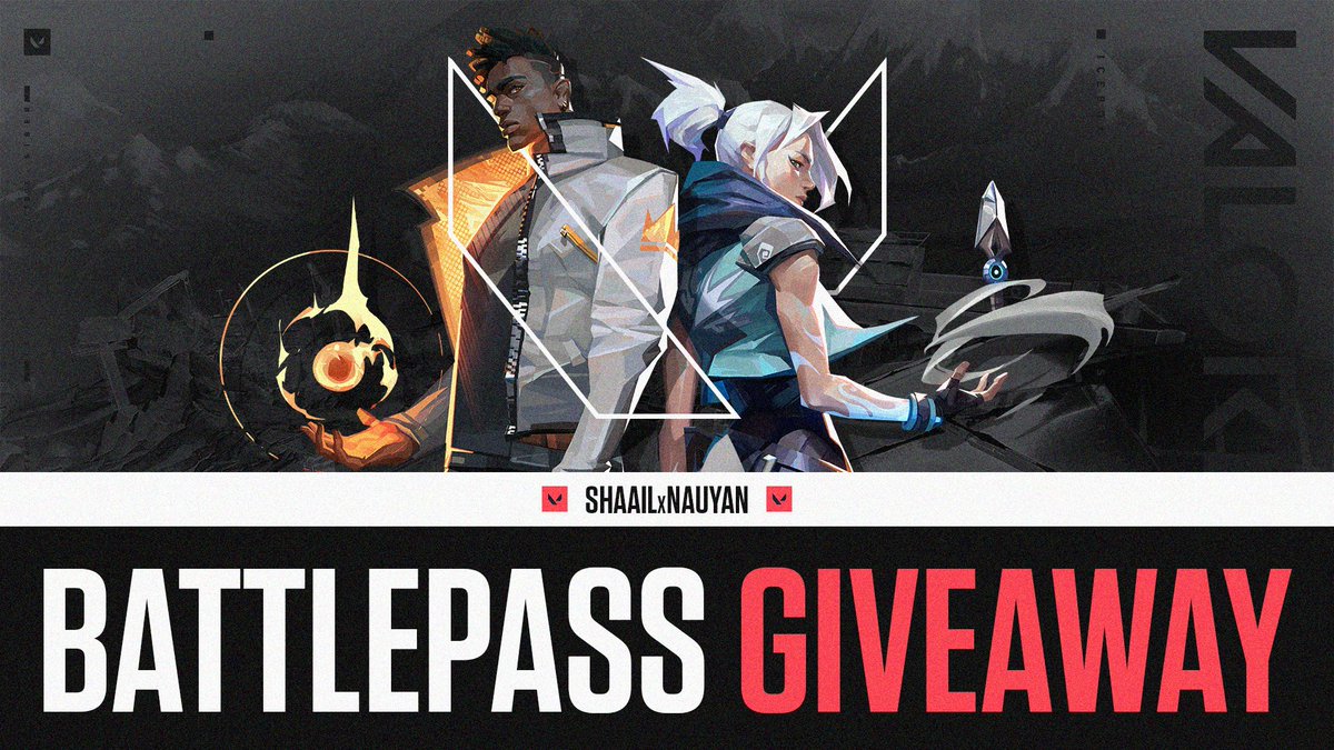 xShaail's tweet photo. VALORANT Battlepass Giveaway!

✅ Like &amp; Retweet
✅ Tag 2 Friends
✅ Follow @nauyxn 

Winner shall be announced on Nauyan's Twitter. Good luck! 🙌 https://t.co/qn1gitghE8