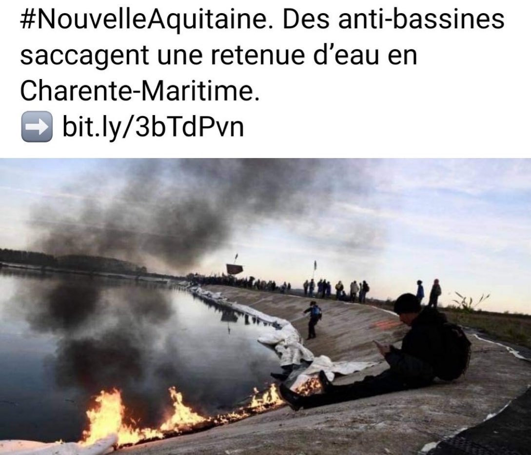Gaetan_BODIN's tweet photo. Ce matin c’est gueule de bois et mal au ventre. 
Comment peut-on en arriver là?? 
Les dégradations sur les réserves de substitution en @DeuxSevres et @CharenteMaritime doivent être condamnées avec la plus grande fermeté. @Prefet17 
@Prefet79 @Gdarmanin @j_Denormandie https://t.co/IAD24EeSZj