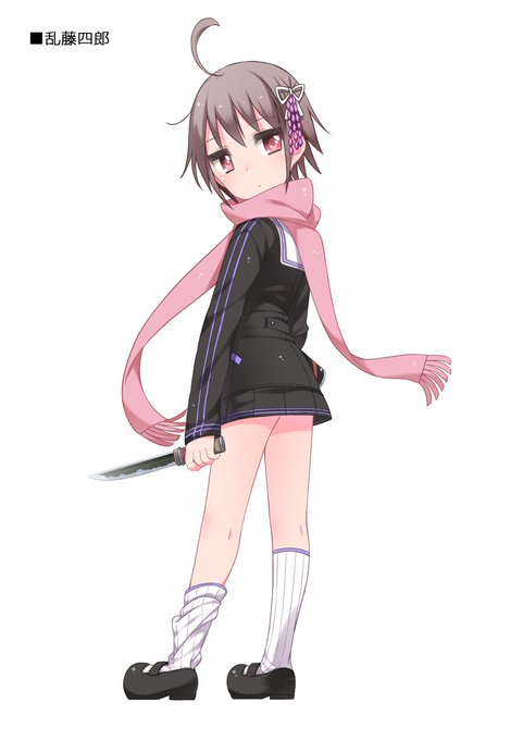 ③乱藤四郎
みーちゃんです。立ち絵も正面で描いておけばよかったなぁ…
未実装案はくせっけが強くなってます。あとなんか二の腕になんかついてます。なんだこれ…
実装されて声ついて動いてるのを見たら凄く可愛くて嬉しかったです。
ちょうちょ探すところは最高に好き… ありがたや… 