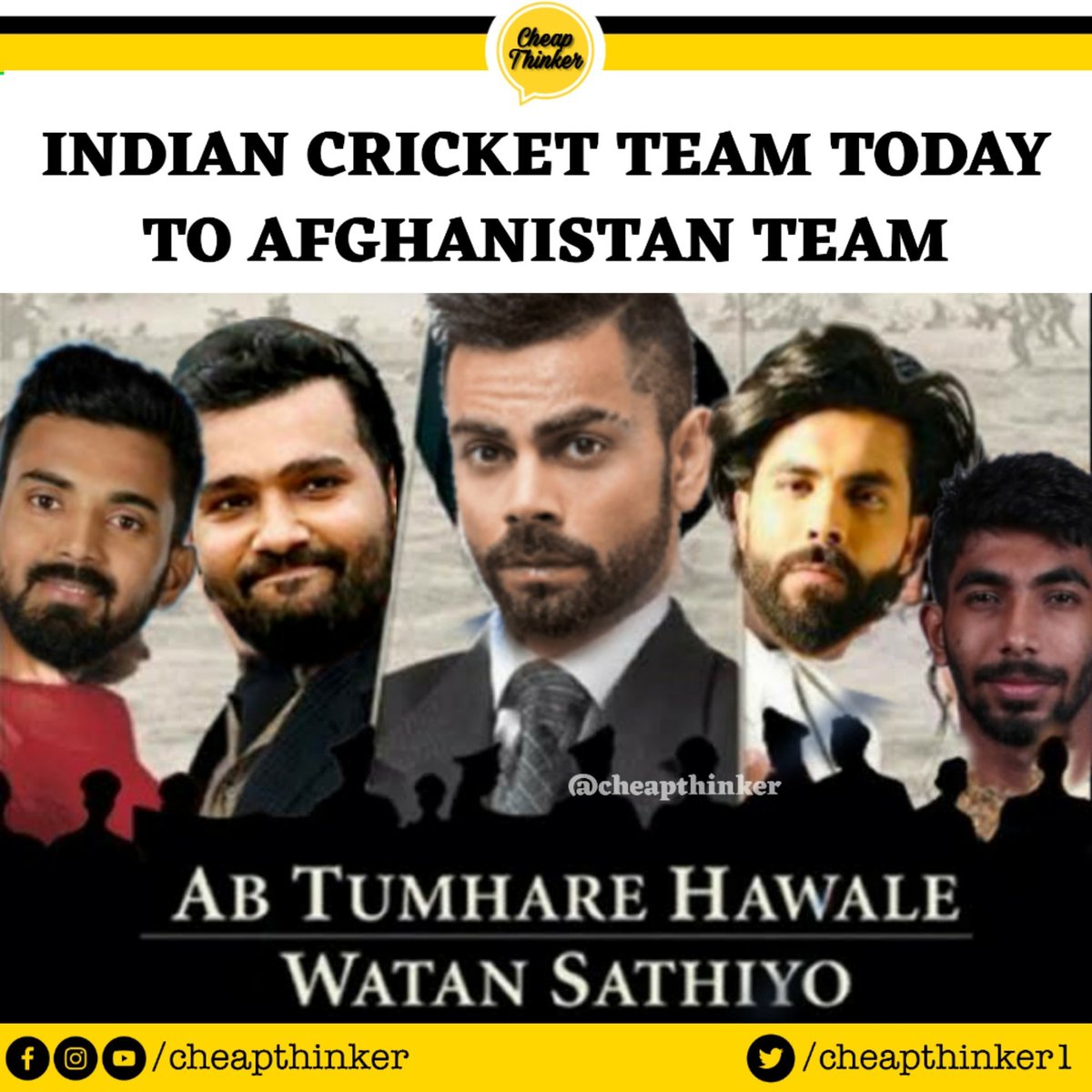 Cheapthinker1's tweet photo. Indian Cricket Team Today 

#NZvAFG #AFGvNZ #T20WorldCup #Afghanistan #NZvsAfg https://t.co/fvMdZQkYV6