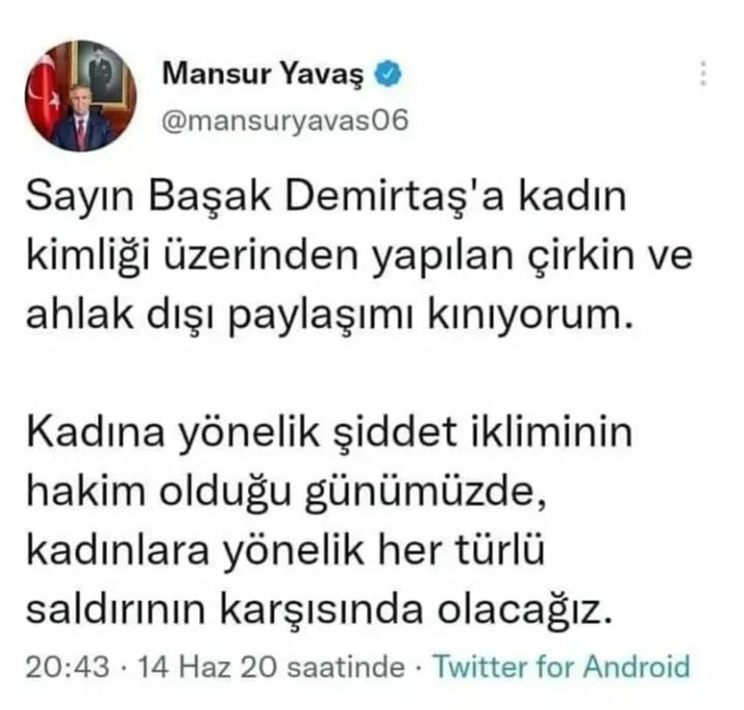 Terörist eşine gelince hemen kadınlara karşı yapılan saldırının karşısında olun.

Şehit bacısına gelince sus pus .

Sen milliyetçi falan değilsin , Sen kuzu postuna girmiş kurtsun.

<a href="/mansuryavas06/">Mansur Yavaş</a>