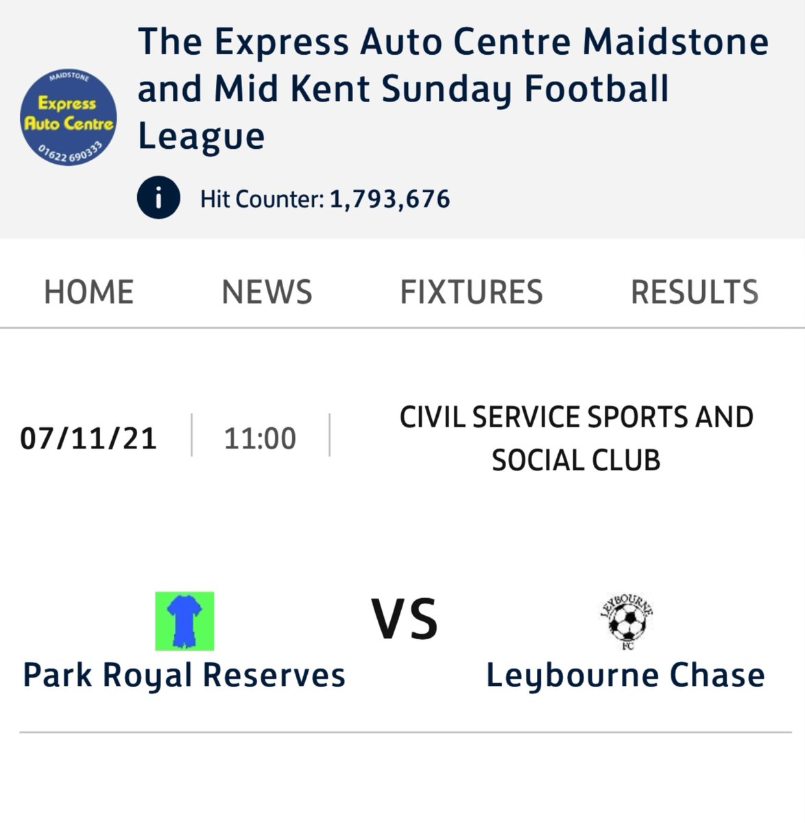 Today we continue our up and down season against Park Royal reserves who are the league leaders <a href="/mmksfl/">Maidstone & Mid Kent Sunday Football League</a> let’s give it all we got