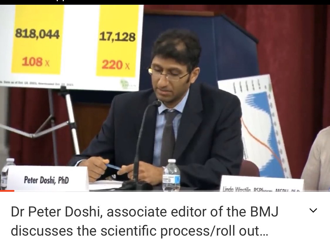 DrAseemMalhotra's tweet photo. Associate editor of the BMJ Peter Doshi on Covid Vaccine in Washington DC panel discussion 

‘we have evidence that it doesn’t prevent infection nor does it stop viral transmission’ 

‘These products are NOT similar to other vaccines’ 

Why mandate ? 

https://t.co/QnsWft57ey https://t.co/x1BR8sGB9t