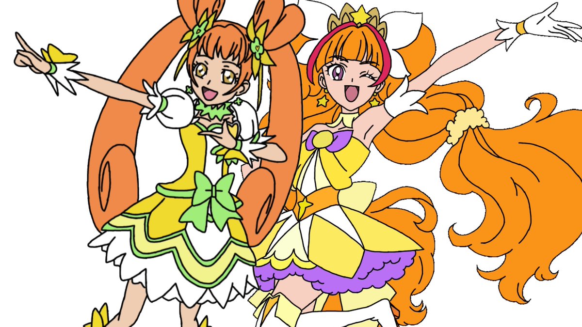 キュアロゼッタとキュアトゥインクルの絵を出しときます!!