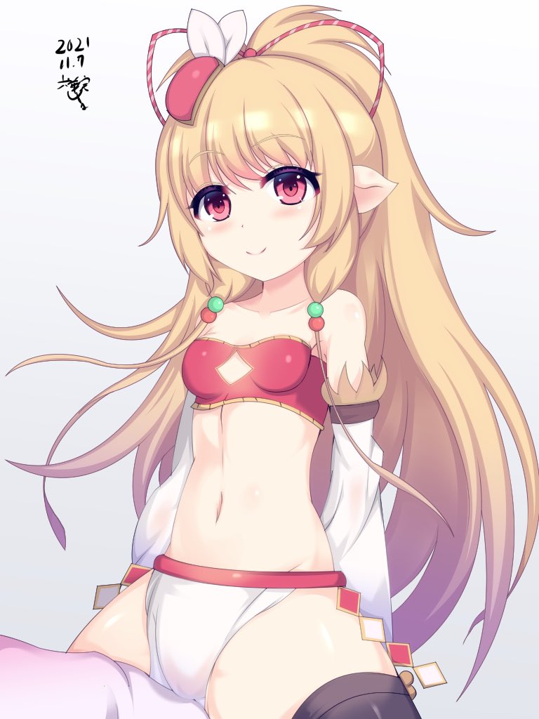 #グランブルーファンタジー 
#マキラ 
なにかにまたがってるマキラちゃん 