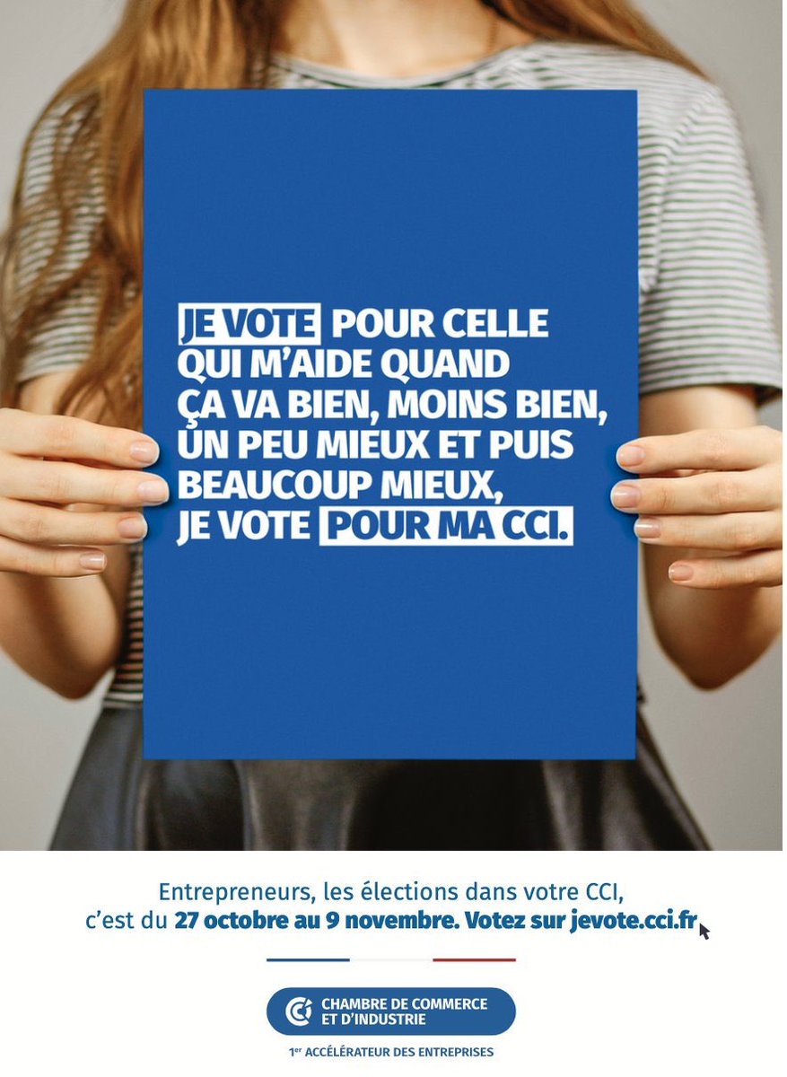 ccifrance's tweet photo. 🔵 Plus que quelques jours pour voter pour votre #CCI 👉 https://t.co/QRvPWsLX0N . #Entrepreneurs, #commerçants, #indépendants, cette élection vous concerne. Votez ! #France #JeVoteCCI #elections https://t.co/jtcWS6y3cI