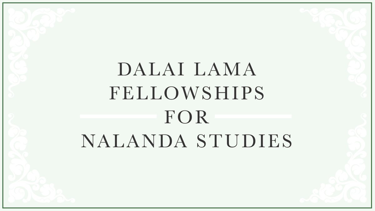 furhhdl's tweet photo. #nowaccepting proposals for #DalaiLama #Fellowships for #NalandaStudies. This #fellowship delves into diverse aspects of the #Nalanda traditions in order to offer insights on their relevance in contemporary predicaments.
https://t.co/2EUBpLdHZv https://t.co/6mNFqRqzjm