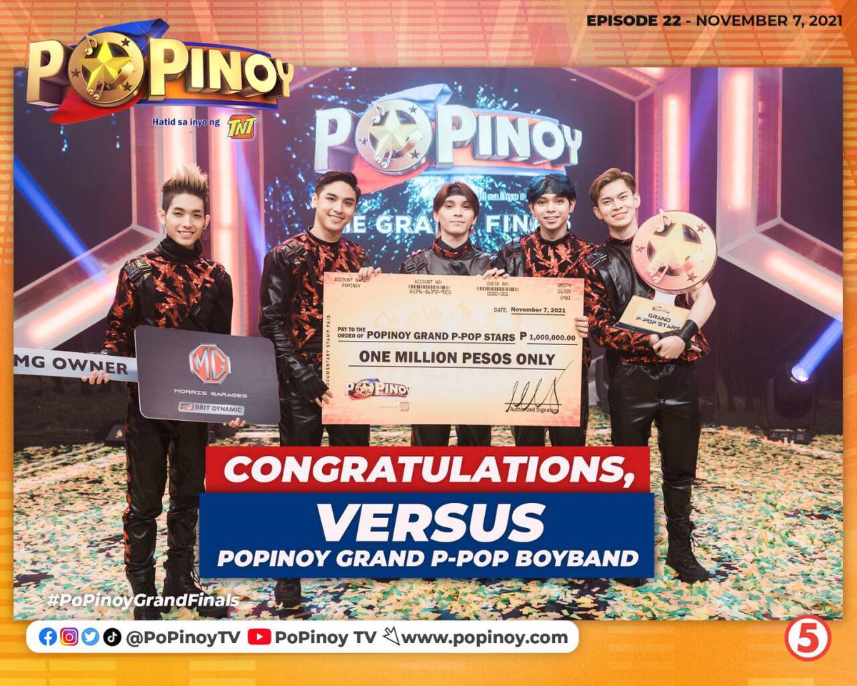 CONGRATULATIONS, the PoPinoy Grand P-Pop Boyband VERSUS! 🎉

Thank you for watching PoPinoy: The Search for the Next-Gen P-Pop Stars

Follow us on Instagram and Twitter: <a href="/PoPinoyTV/">PoPinoy</a>

#PoPinoyGrandFinals #PoPinoyTV5 #TNTPoPinoy #PPop #Versus