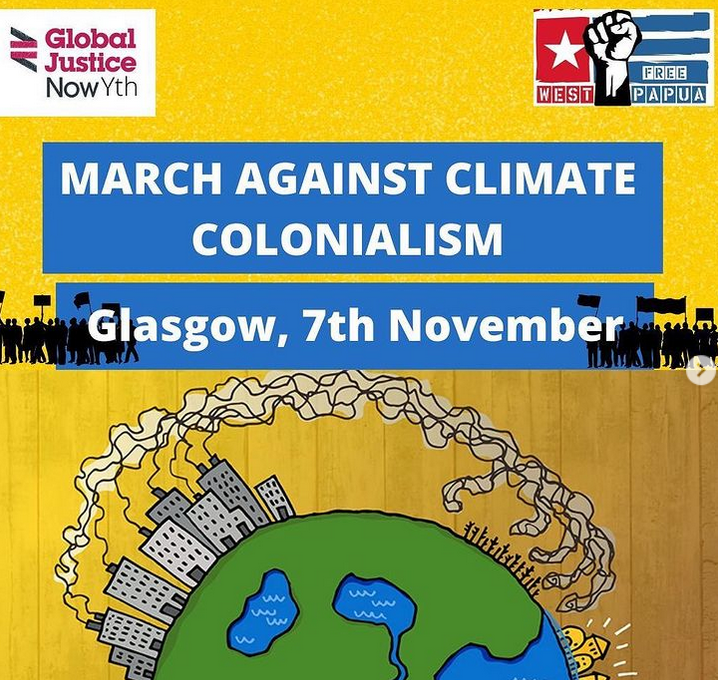 BennyWenda's tweet photo. Please make sure to come to the March Against Climate Colonialism in #Glasgow today where 
@GlobalJusticeUK will be organising a rally with 
@NadiaWhittomeMP, @350Pacific
and others to call for an end to #CO2lonialism! #GreenStateVision #WestPapua 

13:30 83 Argyle Street https://t.co/k1puIdqAli