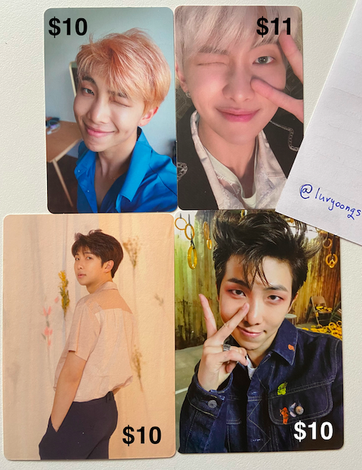 luvyoonqs's tweet photo. HELP RT<3
WANT TO SELL / WTS
open to offers / ww shipping

pc:
- namjoon / rm MOTS
- namjoon / rm her 
- RM army bomb v3
- RM Love Yourself World Tour 4/8 

wtb buy ina kr photocard pc poca bts seokjin yoongi jhope jimin taehyung jungkook suga jk jin rm namu v tear mc bts world https://t.co/UAJi2QU5oH