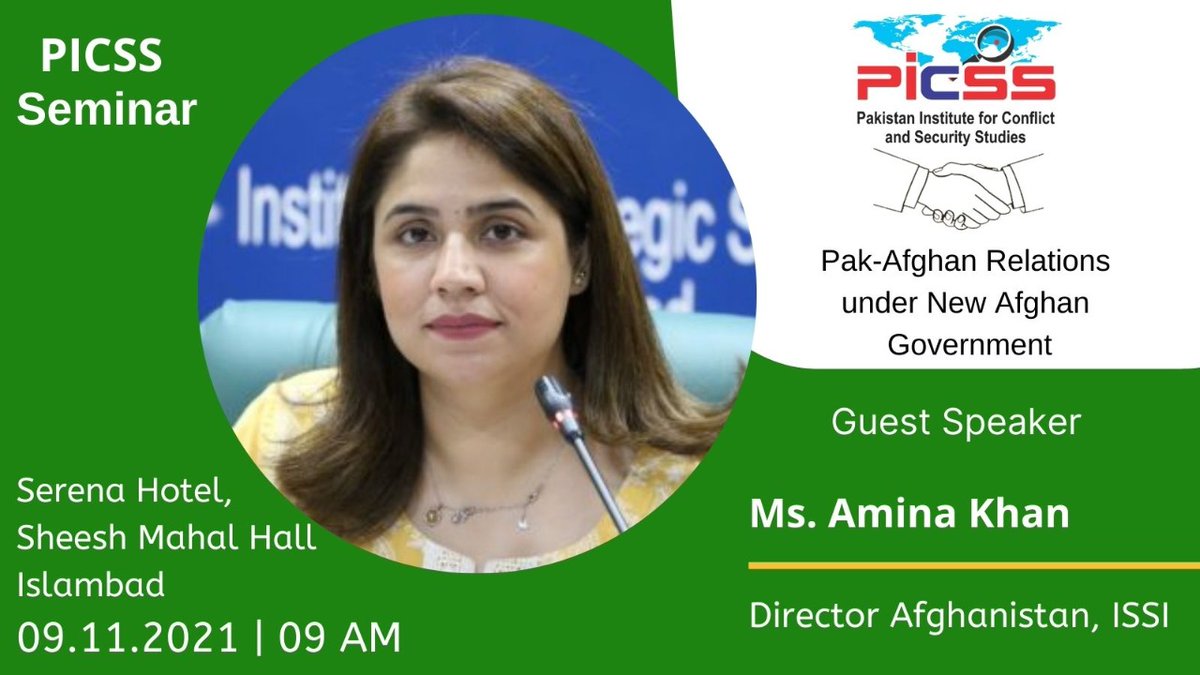 PICSSIsb's tweet image. We warmly welcome Amina Khan the Director Centre for Afghanistan, Middle East &amp;amp; Africa (@CAMEA_ISSI ) at the Institute of Strategic Studies (@ISSIslamabad) in our seminar. #PakAfghanRelations #AfPakRelations #Taliban #Afghanistan #Pakistan 
@abasitpak1 @AbdullahKhan333 @SaadKhtk