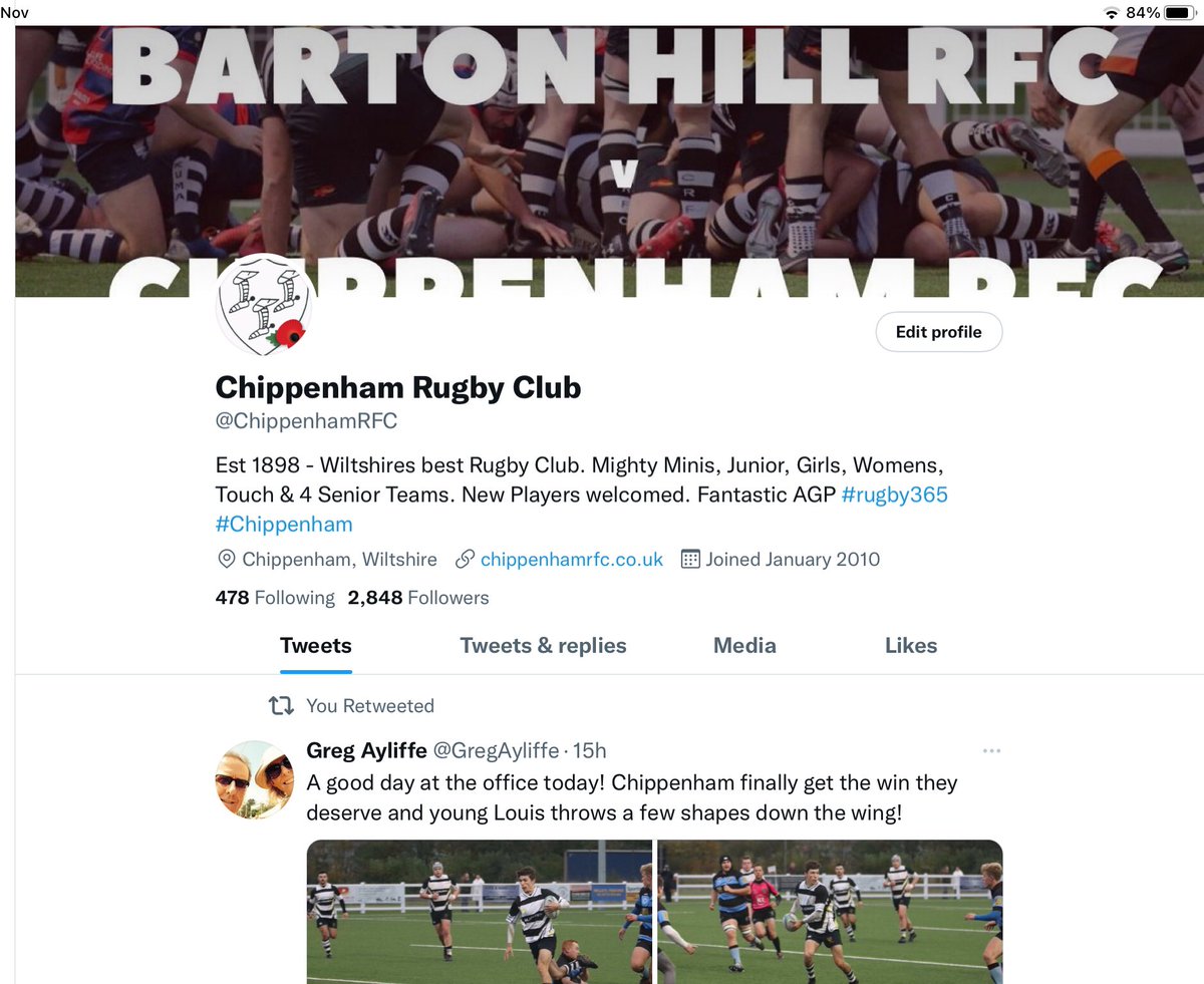 Wonder if we can get to 3K by Christmas Day?

#Followers #Rugby #Chippenham #Brothers #RugbyFamily 

Give us a RT