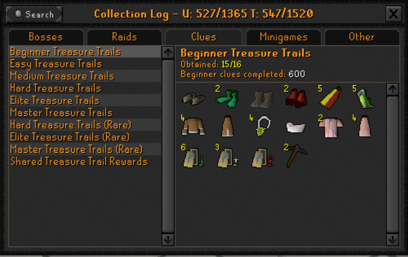 OgRockstar's tweet photo. Spent the last couple days getting the Explore emote, and got pretty lucky overall on the log items, only missing one. Might end up coming back to finish it
#OSVets #Maxed #Pethunter #OldschoolRunescape https://t.co/jbaVPI9o1X