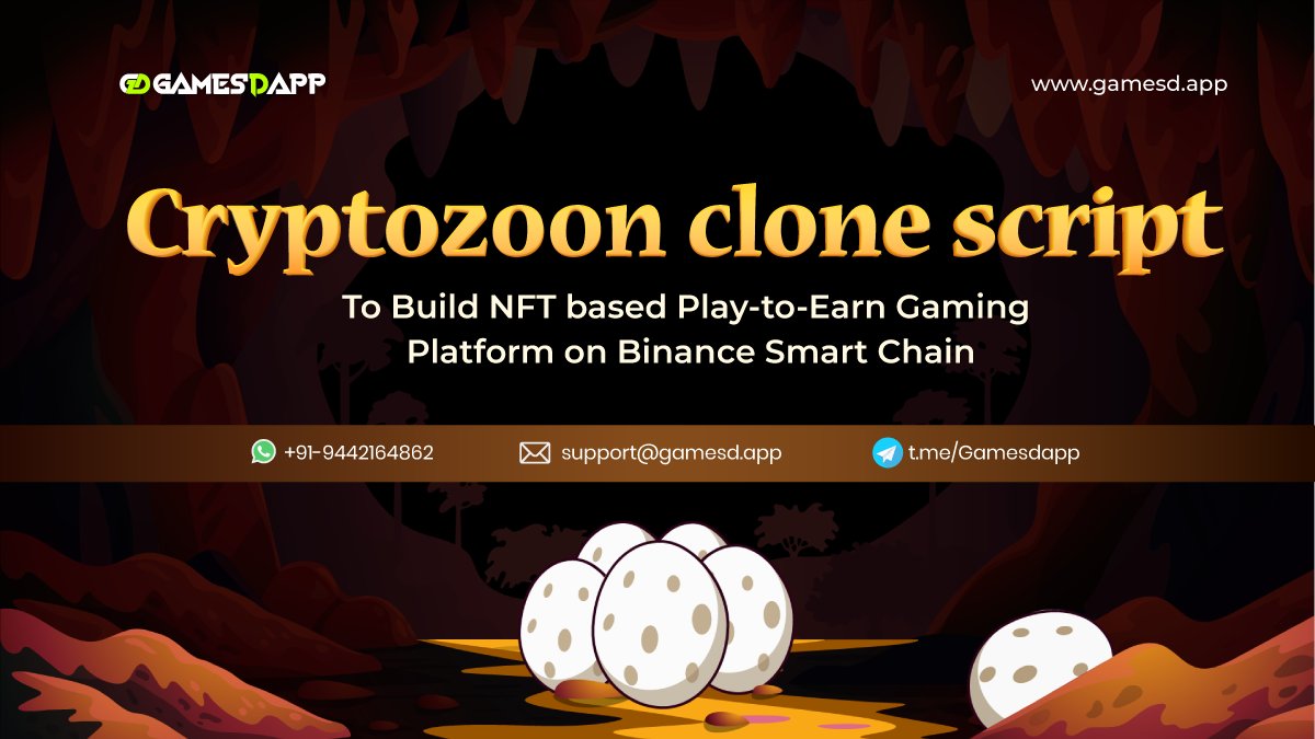 GamesDapp's tweet image. #Cryptozoon Clone Script from #GamesDApp allows launching your own #NFT based #PlaytoEarn Gaming Platform like cryptozoon.

Read the blog for more info &amp;gt;&amp;gt; buff.ly/3EIIb0l

For queries, Talk to us!
Call/Whatsapp: 9442164862
Telegram: buff.ly/357Baq7

#NFTGaming