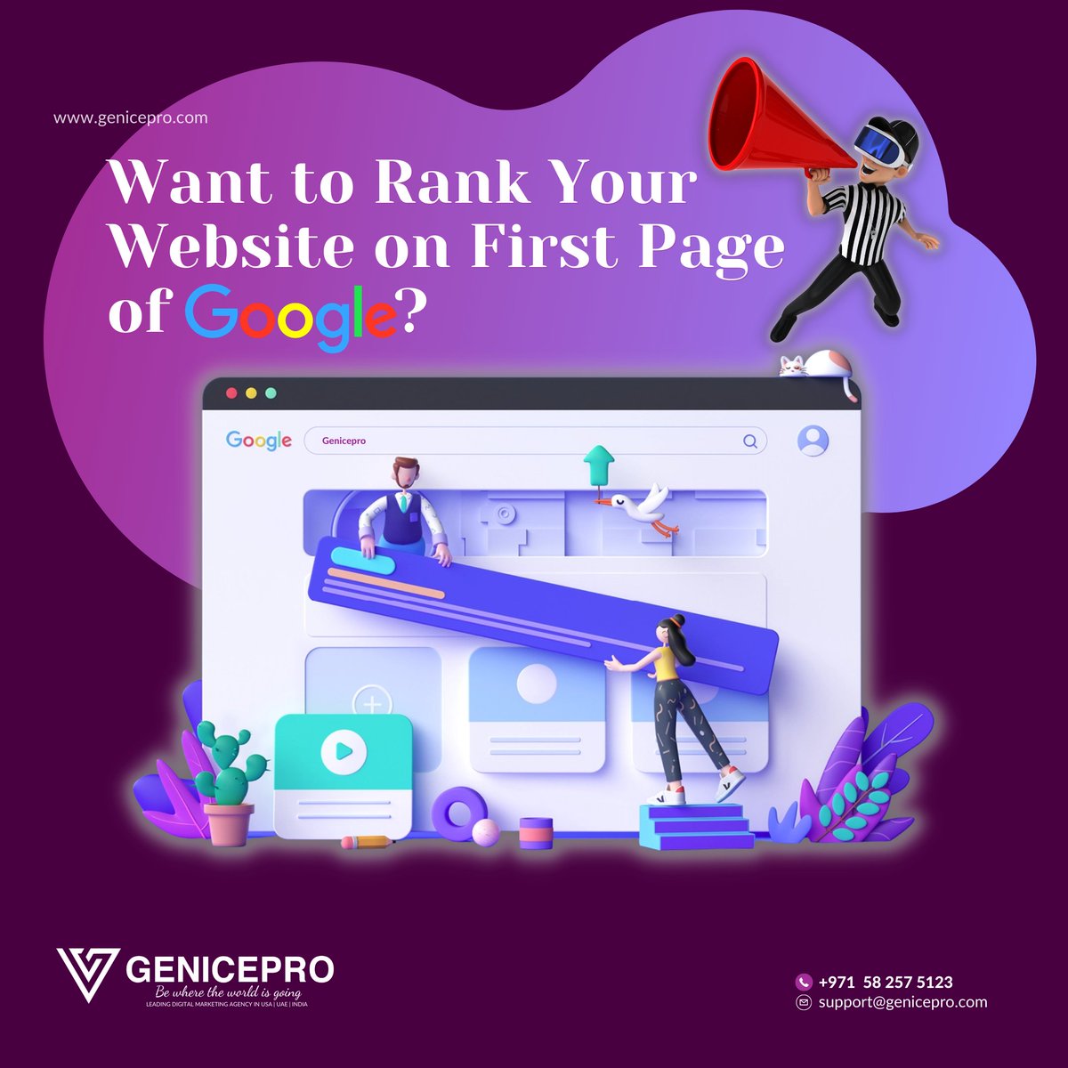 genicepro's tweet photo. We are providing the best Search Engine Optimization (SEO) services with the website ranking on google's first page.
Call Today  : 📞 +971  58 257 5123
#marketing #branding #digitalmarketing #socialmediamarketing  #socialmedia #advertisement #design #creative #seoexperts https://t.co/a3HisKjUN0