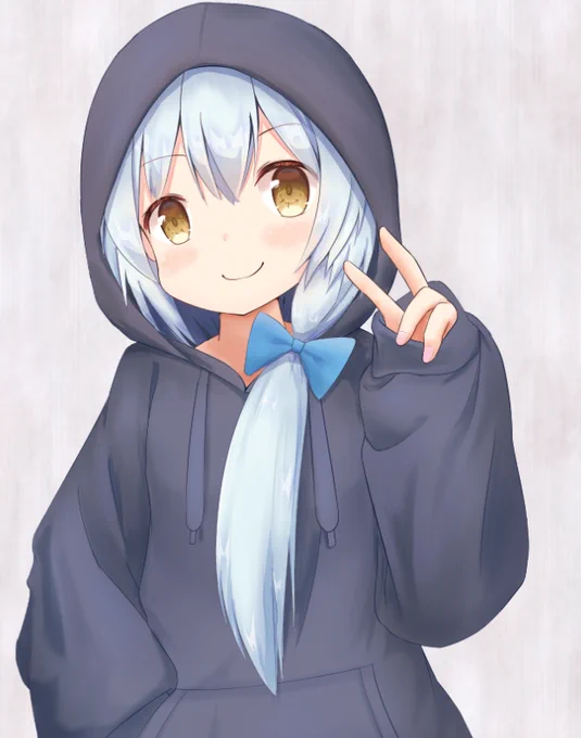 看板娘+パーカー