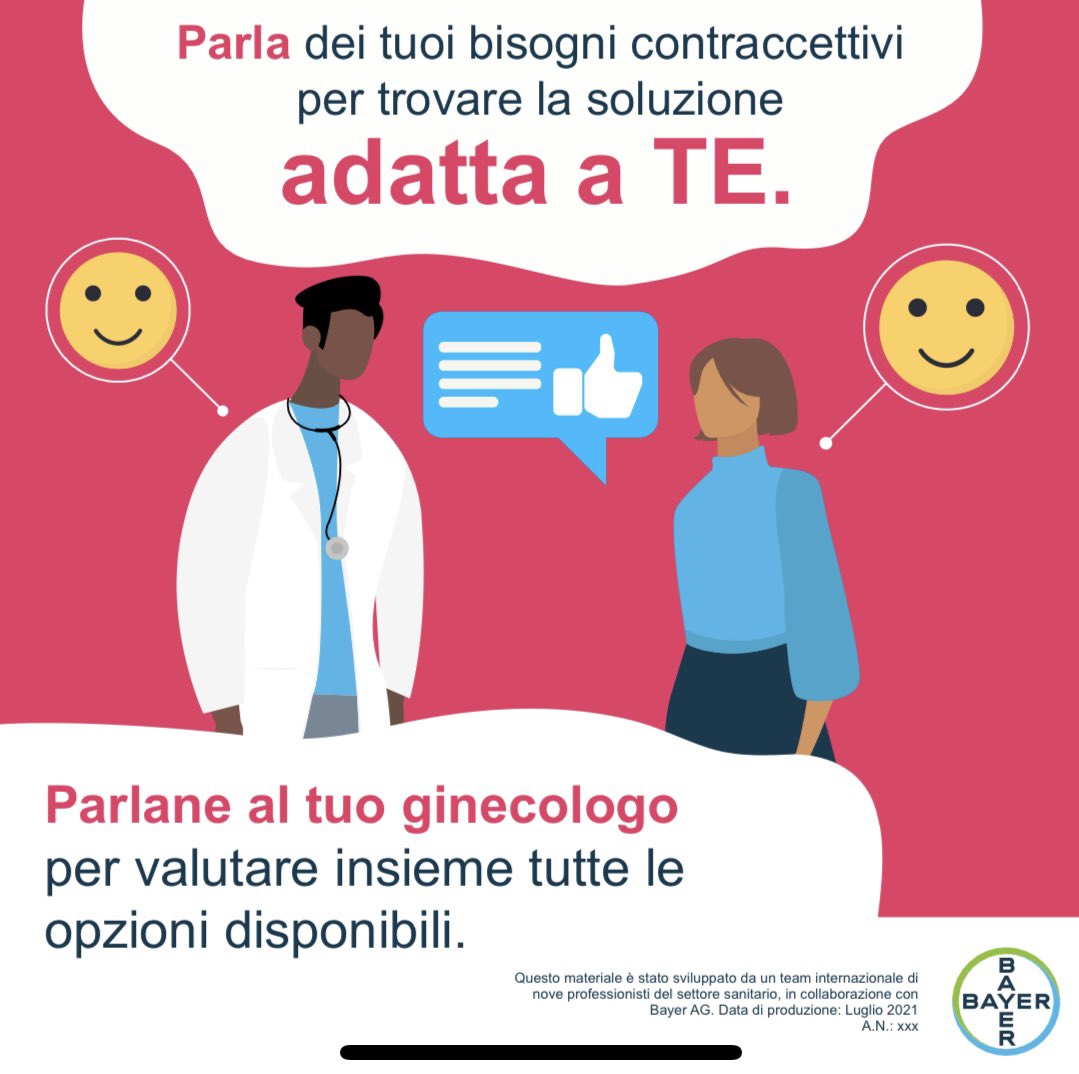 Sei semplici domande per aiutarti ad individuare la contraccezione giusta per te. Scorri le immagini per saperne di più!

This material was developed by 9 healthcare professionals in collaboration with <a href="/BayerItalia/">Bayer Italia</a> #Bayer#Partner#Contraception

<a href="/Olarik_MD/">Olarik Musigavong</a> <a href="/drajackielopez/">Jackie López</a>