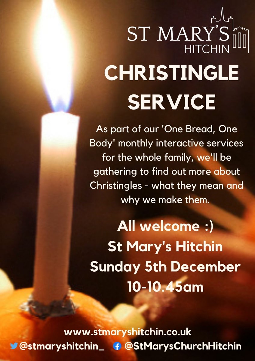 #Hitchin folk, wondering how to kick off the festive season? 4 wks today, why not join us <a href="/stmaryshitchin_/">St Mary's Church, Hitchin</a> for our #Christingle service?
It's our monthly interactive service for all the family, so slightly shorter, lots of fun &amp; treats for little ones - wld love to see you there!