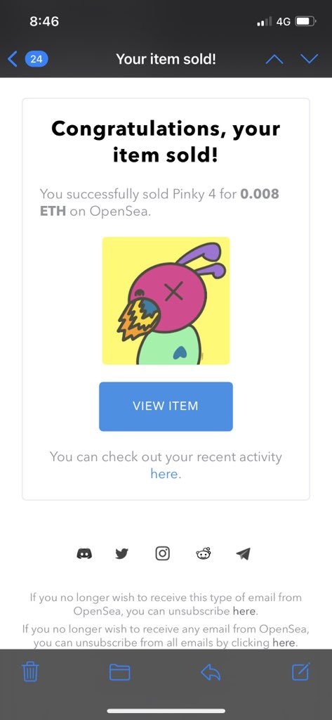 Another Pinky to a good home! Only a few of these #NFT for almost free! @Pinkys_by_Essen