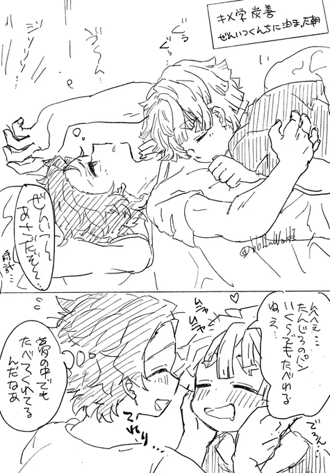 ねむいからねおきの炭善をかいた(?)
きメか"くのふたり 
