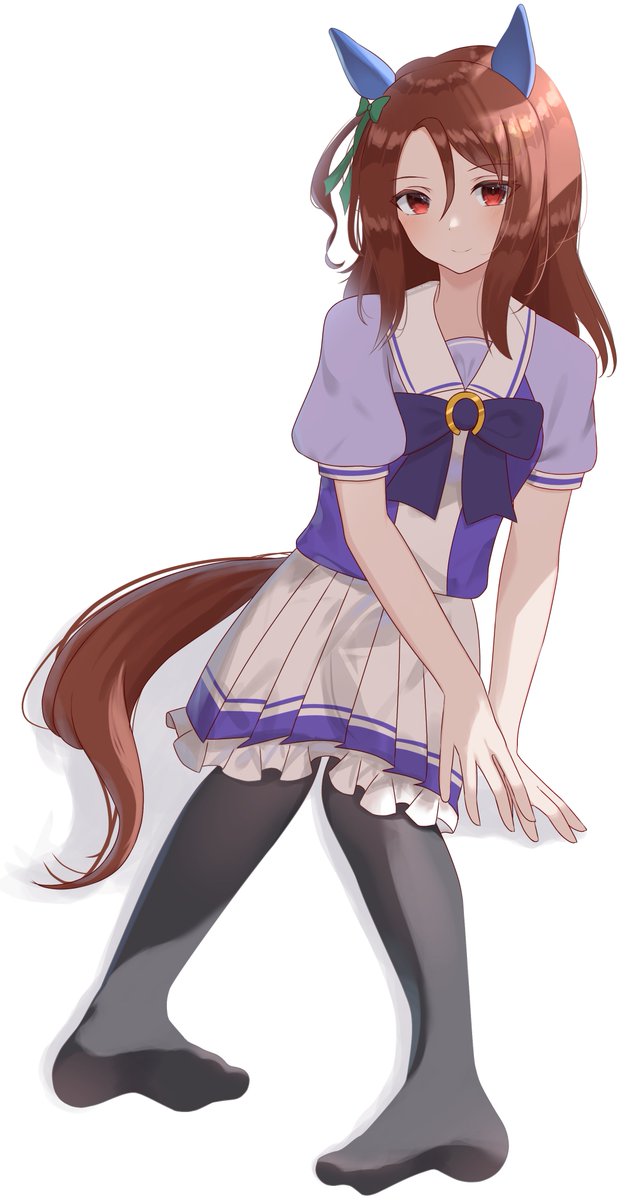 king halo (umamusume) 1girl solo animal ears horse ears tail brown hair horse tail  illustration images