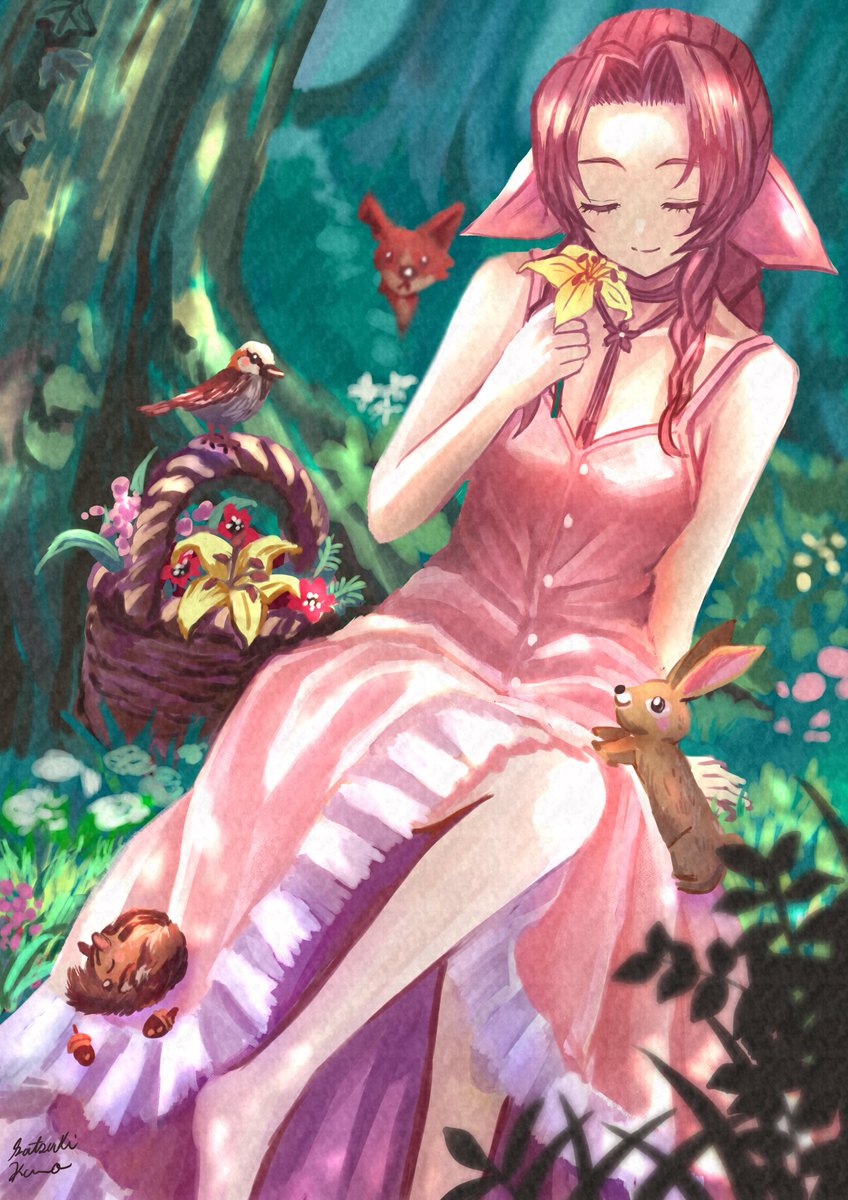 SatsukiKanno's tweet photo. 🌼🐰🦊🐿✨✨
#FF7 #FF7R #エアリス https://t.co/SkDt8lGGaZ
