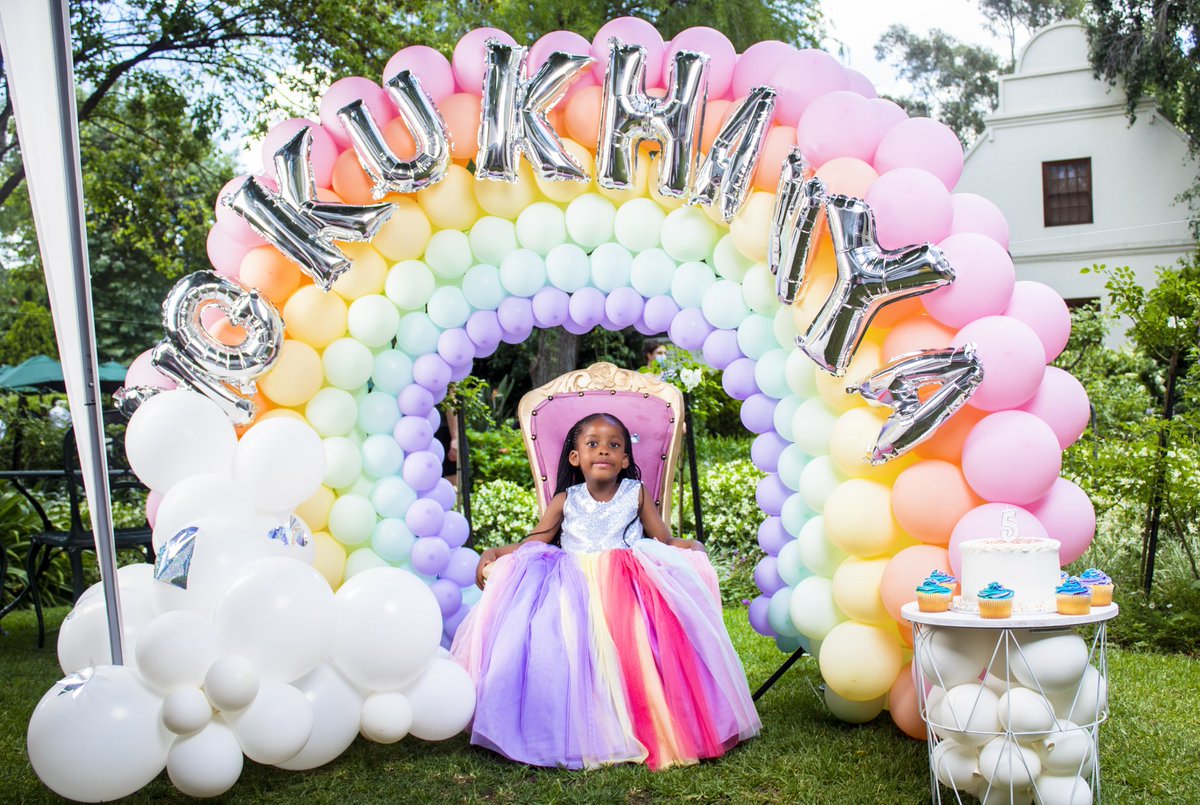 NgobeniRadebe's tweet photo. Nokukhanya's 5th birthday 🌈 #UmsebenziWethu #Buitengeluk #NgoRaGroup #WhatsYourNext #NgoRaEvents #Backdrop #Backwall https://t.co/PNiufNm7me