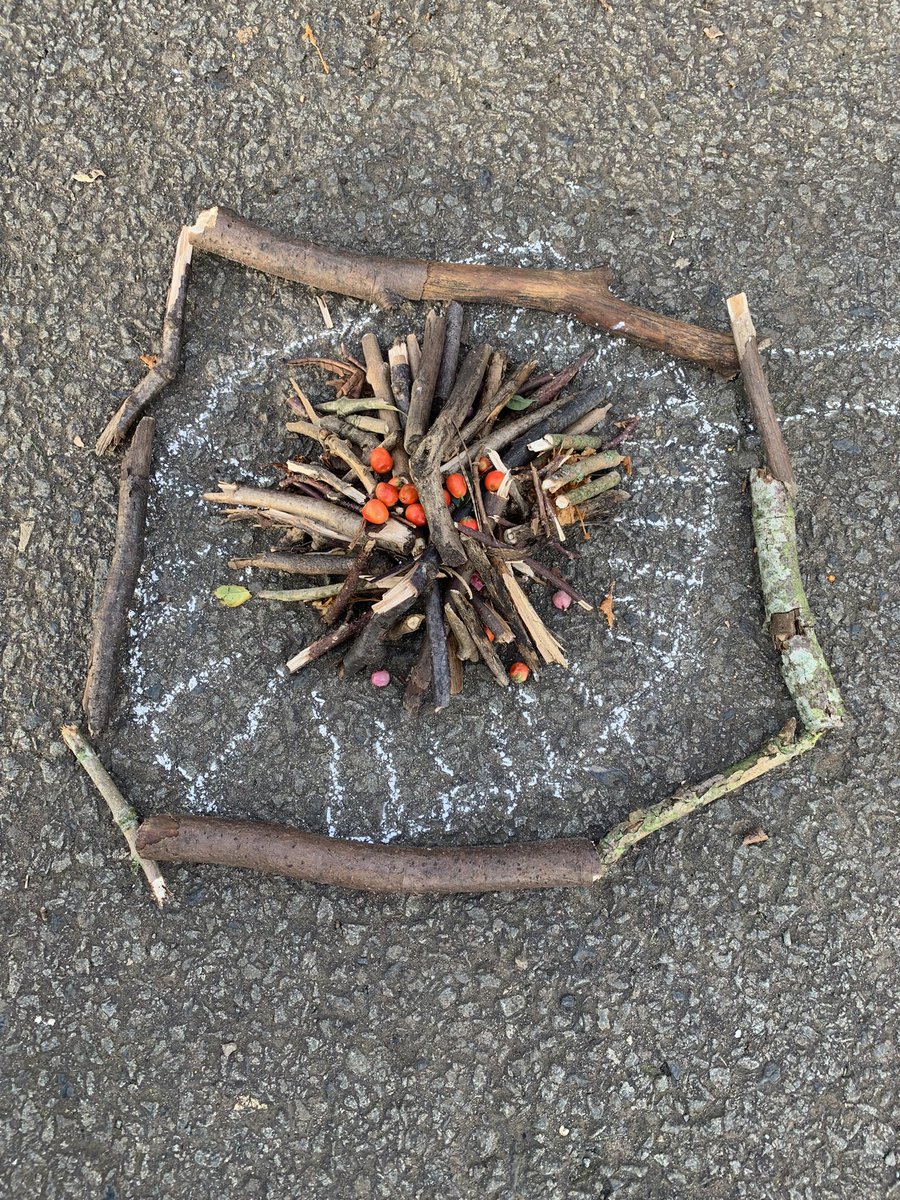 Outdoor child initiated play 🥰 and three boys create this Bonfire. I’m continually blown away by children play (and I’ve been doing it for a while 😂) #Playpedagogy