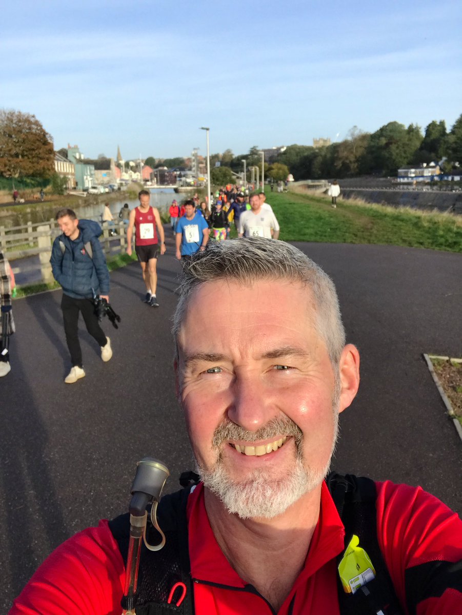 AdrianHarding99's tweet photo. Almost time to start the #ExeterMarathon Beautiful morning. 

#ELBMarathon https://t.co/V4mZjNNEFD