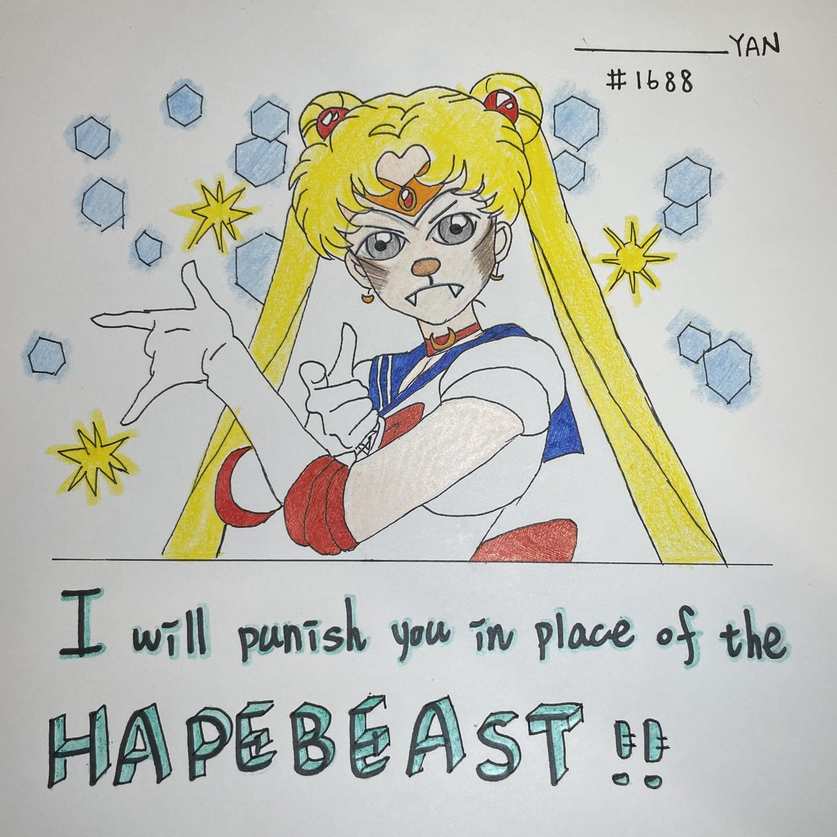 yan____ting's tweet photo. Inspired by what I love❤️
Thank HAPE for letting every family be creative
I am a fan of Sailor Moon
So I want to draw a different style and present it to everyone
And regain the memories of childhood carefree painting
@HAPEBEASTGANG @DigimentalLDN #HAPEBEAST #DigimentalLDN #NFT https://t.co/qQOZcvQfWi
