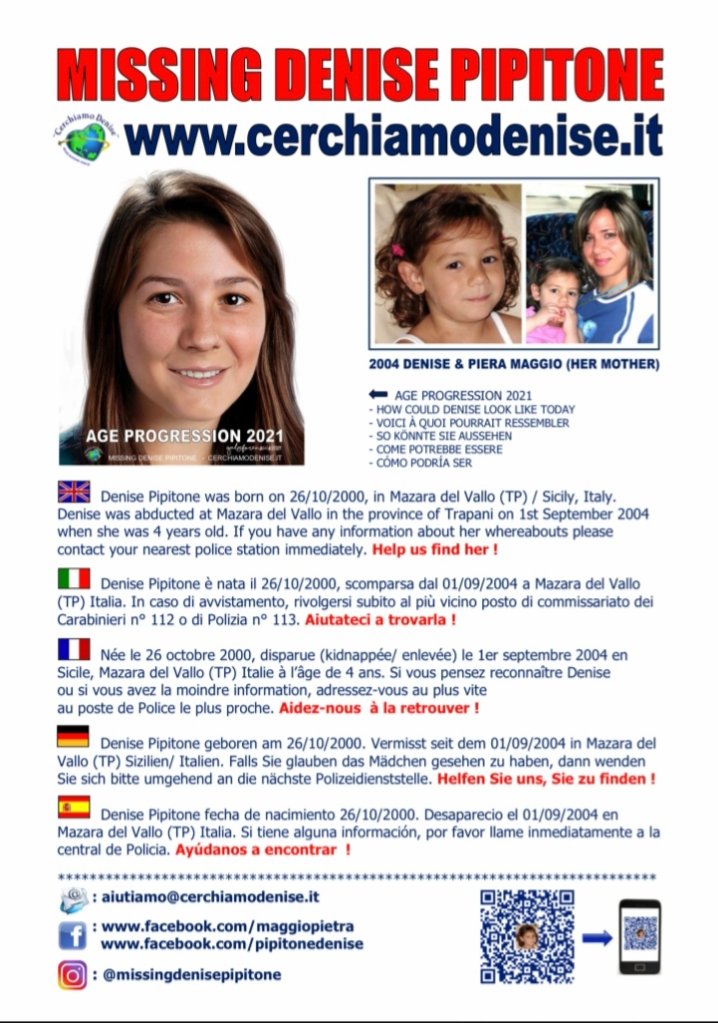 Andrea30070509's tweet photo. #convention #festival #sentaischool #noob #neogicia #ParisManga 🔴 Désolé si je vous dérange mais pouvez-vous nous aider ? Nous recherchons #DenisePipitone, une jeune fille de 21 ans kidnappée en Italie il y a 17 ans. Nous pensons qu'elle est à l'étranger et ignore ses racines. https://t.co/ybX0fRZl0x