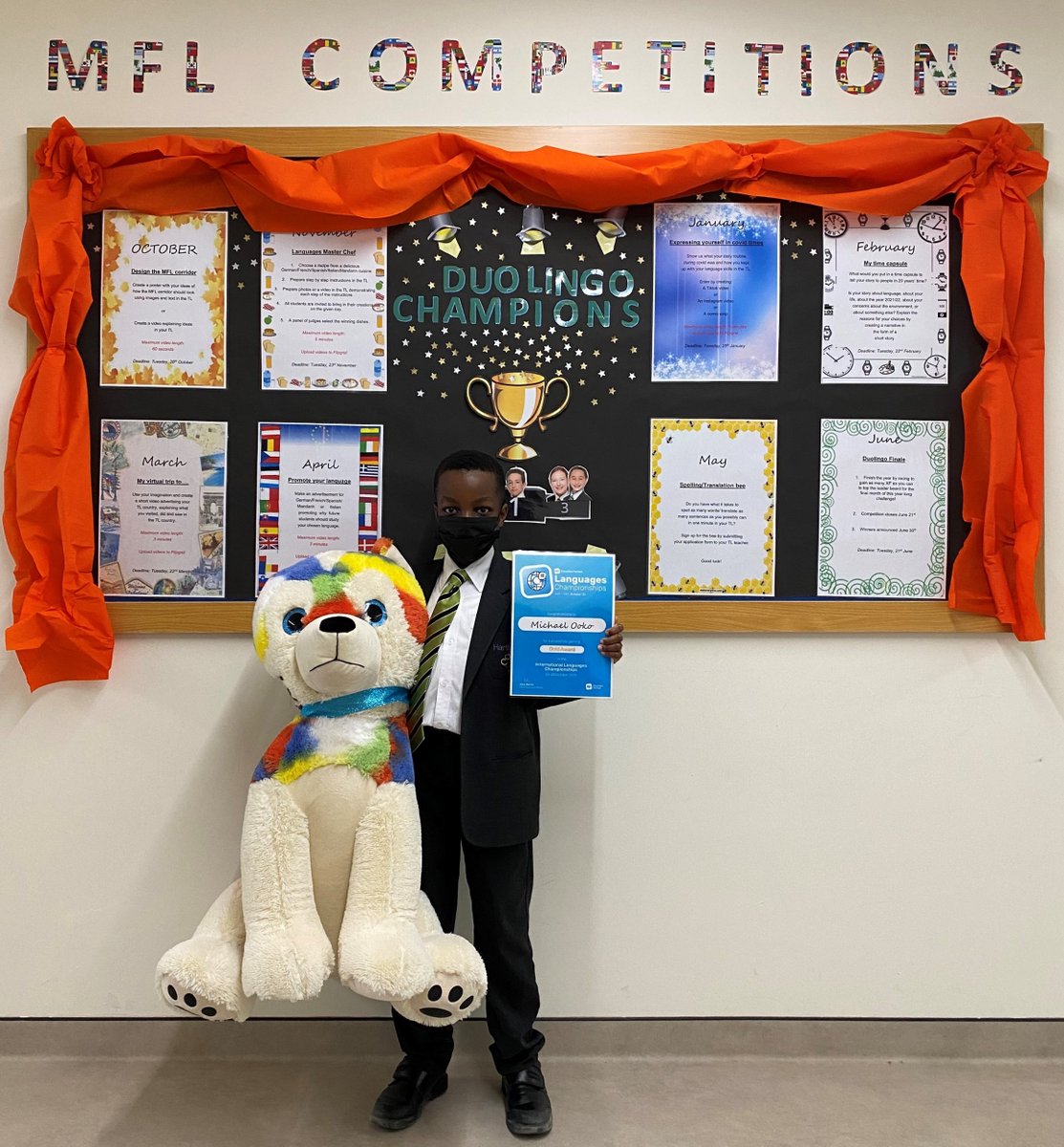 HartlandIntl's tweet photo. It has been a busy few weeks in our MFL department as students competed against 200 schools globally in the Education Perfect Global Language Championships which saw us placed 54th globally! An outstanding achievement and a BIG congratulations to all who participated. @KHDA https://t.co/v1onUAYh7J