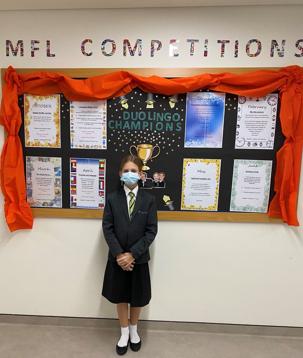 HartlandIntl's tweet photo. It has been a busy few weeks in our MFL department as students competed against 200 schools globally in the Education Perfect Global Language Championships which saw us placed 54th globally! An outstanding achievement and a BIG congratulations to all who participated. @KHDA https://t.co/v1onUAYh7J