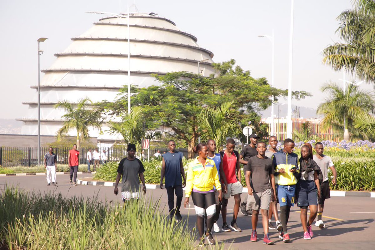 NewTimesRwanda's tweet photo. PHOTOS: City mayor @PudenceR and sports minister @AuroreMimosa joined hundreds of Kigali residents in this Sunday's public sports – better known as Car Free Day sports.

📸: @CityofKigali https://t.co/UZKbwunGOy