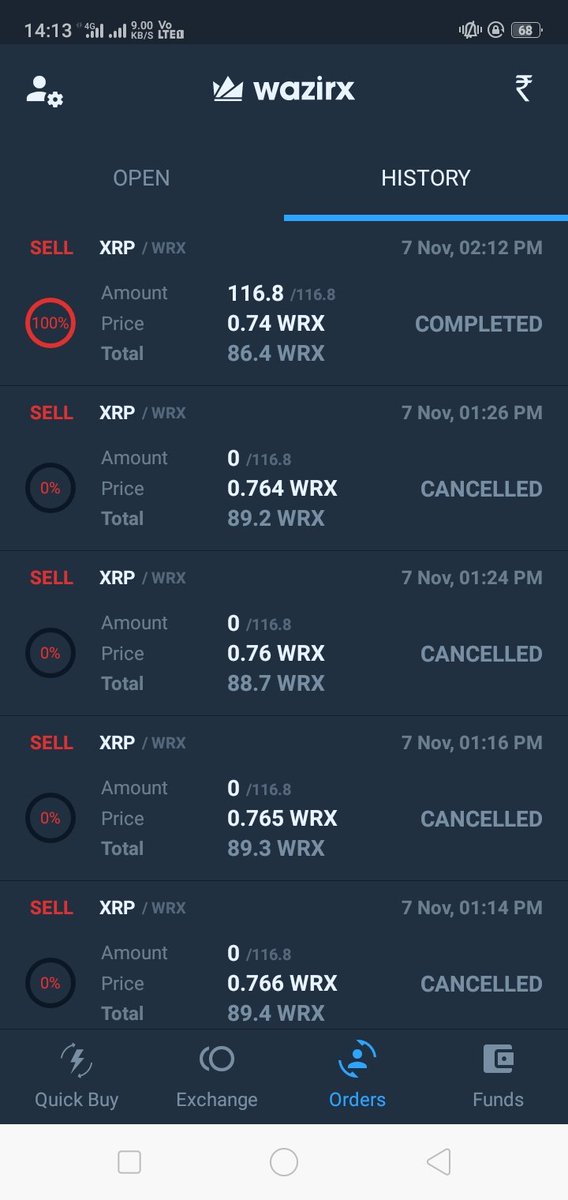 In profit no sell order done but in loss immediately,no responsibility of intentionally loss! <a href="/NischalShetty/">Nischal Shetty</a> <a href="/WazirXCares/">WazirX</a> <a href="/bitcoin_duniya/">Bitcoin Duniya</a> <a href="/earnwithrk/">RK Gupta (EarnWithRK)</a>