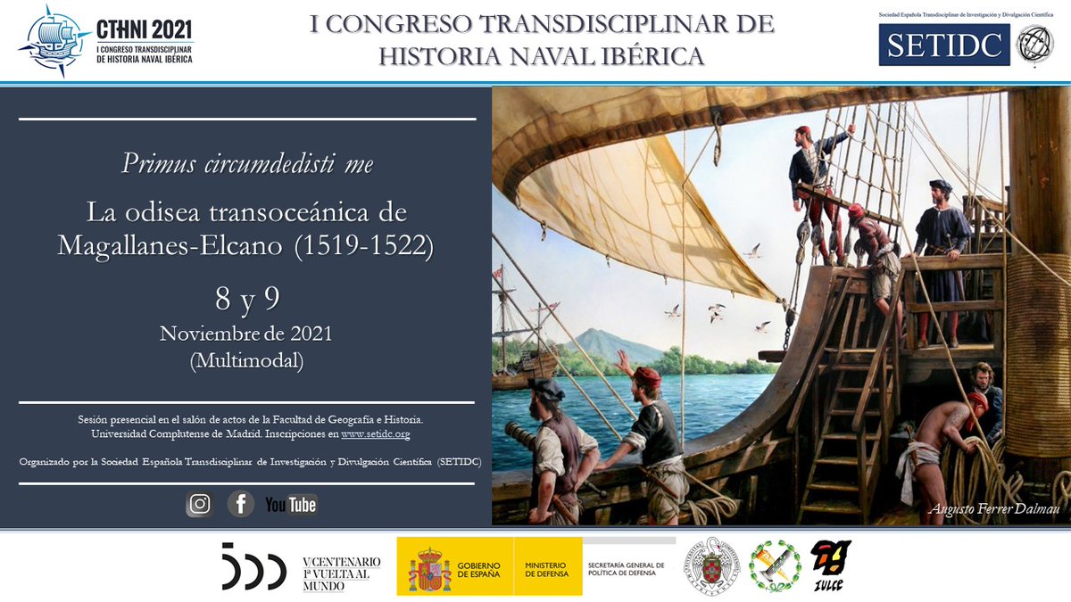 vcentenario_'s tweet photo. ⚓ Mañana comienza el I Congreso Transdisciplinar de Historia Naval Ibérica: https://t.co/JJCT3ZGuDI. Cuenta con ponentes llegados de múltiples disciplinas académicas que abordarán con el máximo rigor científico la primera circunnavegación planetaria.
#ProyectoVCentenario https://t.co/US9sJOiG6N