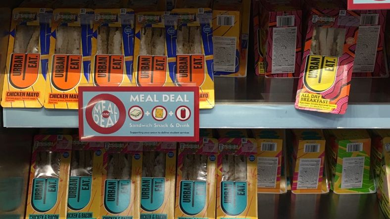 HuddersfieldSU's tweet photo. Forgot to pack a lunch? Look no further than the SU Shop! There are vegan and gluten-free options and everything you spend at our shop goes into making student life better! https://t.co/0Psb4MGc7a