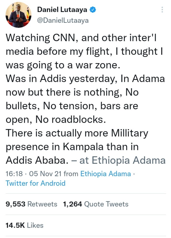 Mahmednur2's tweet photo. @_abelmolla  አለም ለፍትህ የላት ርቃት የሚሰይ ነዉ ኡጋንዳዊ ገዜጠኛ  ምስገነችን የለቀ ነዉ https://t.co/jEky9IdrK7