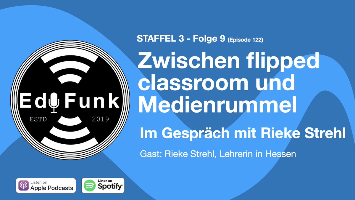 edufunkDACH's tweet photo. In der heutigen Folge dürfen wir mit @mc_strehl plaudern! Unbedingt reinhören!
#edufunk #podcast #twlz #digitalebildung #flippedclassroom https://t.co/kNZCBQdYLM
