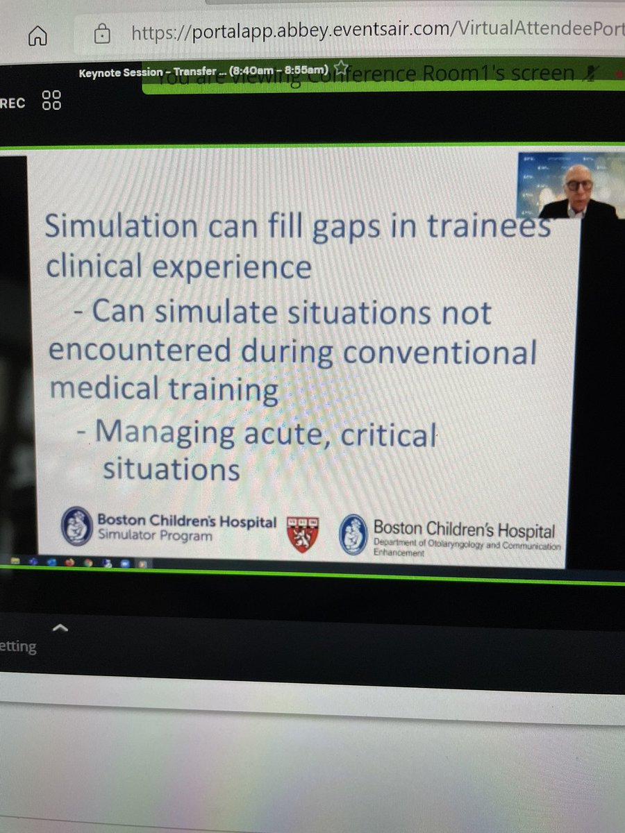 Excellent key note session on Simulation by Mark Volk #ESPO2021