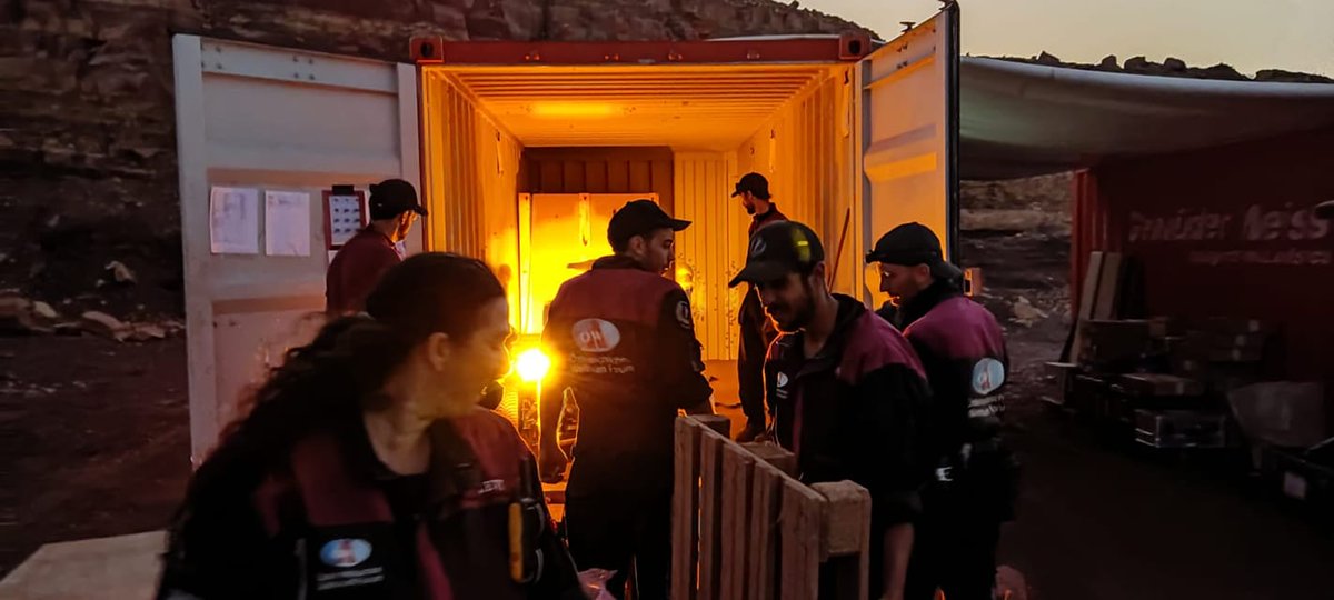 TeamTedusar's tweet photo. Mission Accomplished. The Amadee-20 analog Mars simulation has finished. Our rover Mercator performed well in supporting the exploration of the area. Now it has been packed into the container and is on the way back to Austria. 

#SimulateMars #tedusar #tugraz #AMADEE20 https://t.co/jDdZJ8B7vG