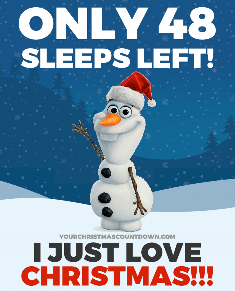 48 SLEEPS UNTIL  #CHRISTMAS!
 🕒 YourChristmasCountdown.com 🎄🎅
