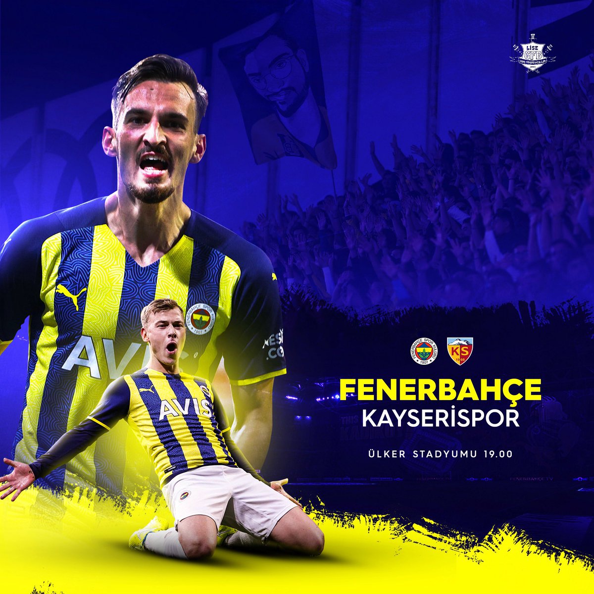 Lisegfbcom's tweet photo. 🆚 Y. Kayserispor   
🗓 7 Kasım Pazar
🕖 19.00
🏟 Ülker Stadyumu 
📲 #FBvKYS https://t.co/m3Utuv0xTl