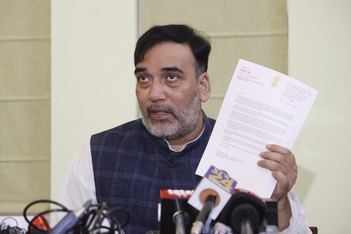 AamAadmiParty's tweet photo. Environment Minister @AapKaGopalRai writes to Central Environment Minister to call an EMERGENCY MEETING with states of Haryana, Punjab, Uttar Pradesh, Rajasthan on stubble burning. 

We need a permanent solution for stubble burning just like Pusa Bio - decomposer in Delhi https://t.co/em9j4CIZWo