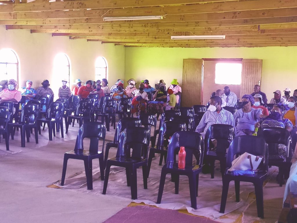 The NCDF hosting  KHULUMANI organisation in Ntwane village on reparation and rehabilitation, compensation for pain and suffering under apartheid regime.