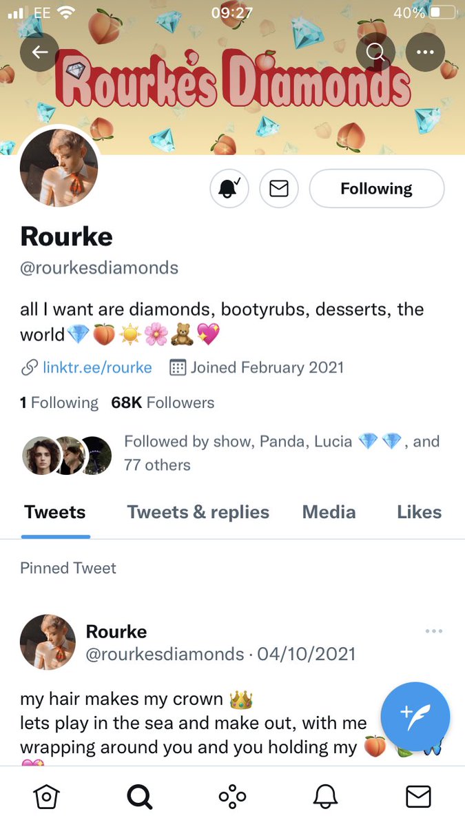 stoneyheart32's tweet photo. @rourkesdiamonds And just like that, you’re at 68k followers!! ❤️💎
#RourkesDiamonds #rourkesadventures #gaymerboy https://t.co/kCyVZNkBnE